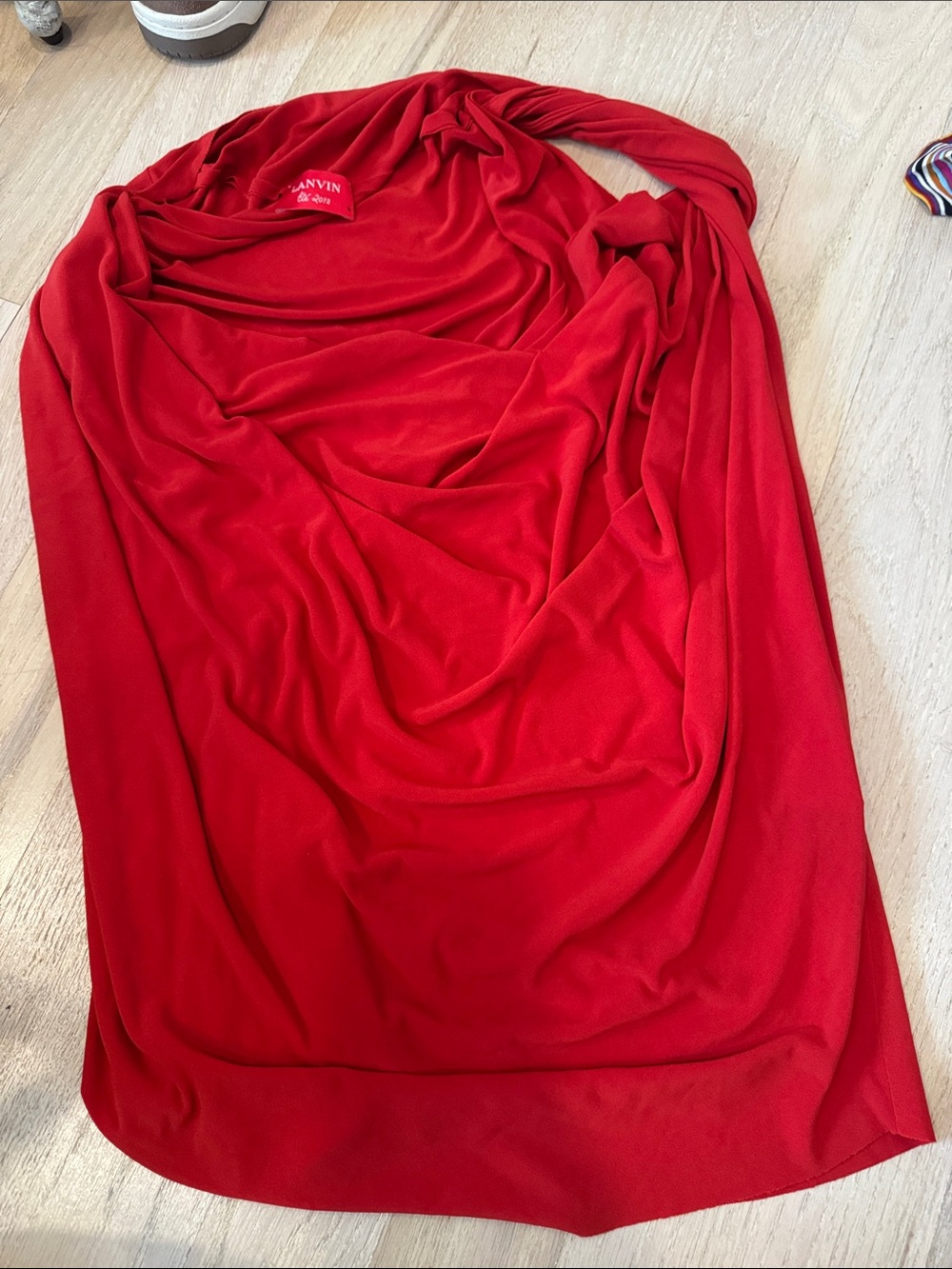 Lanvin Vibrant Red Draped top